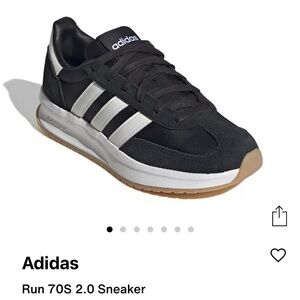 Adidas Run 70S Black and White Sneakers